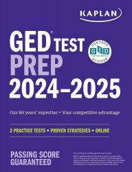 GED test prep 2024-2025 : includes a diagnostic pretest, 2 full length practice tests, 1000+ practice questions, and 40+ online videos / Caren Van Slyke.