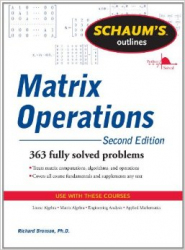 Schaum's outlines of matrix operation